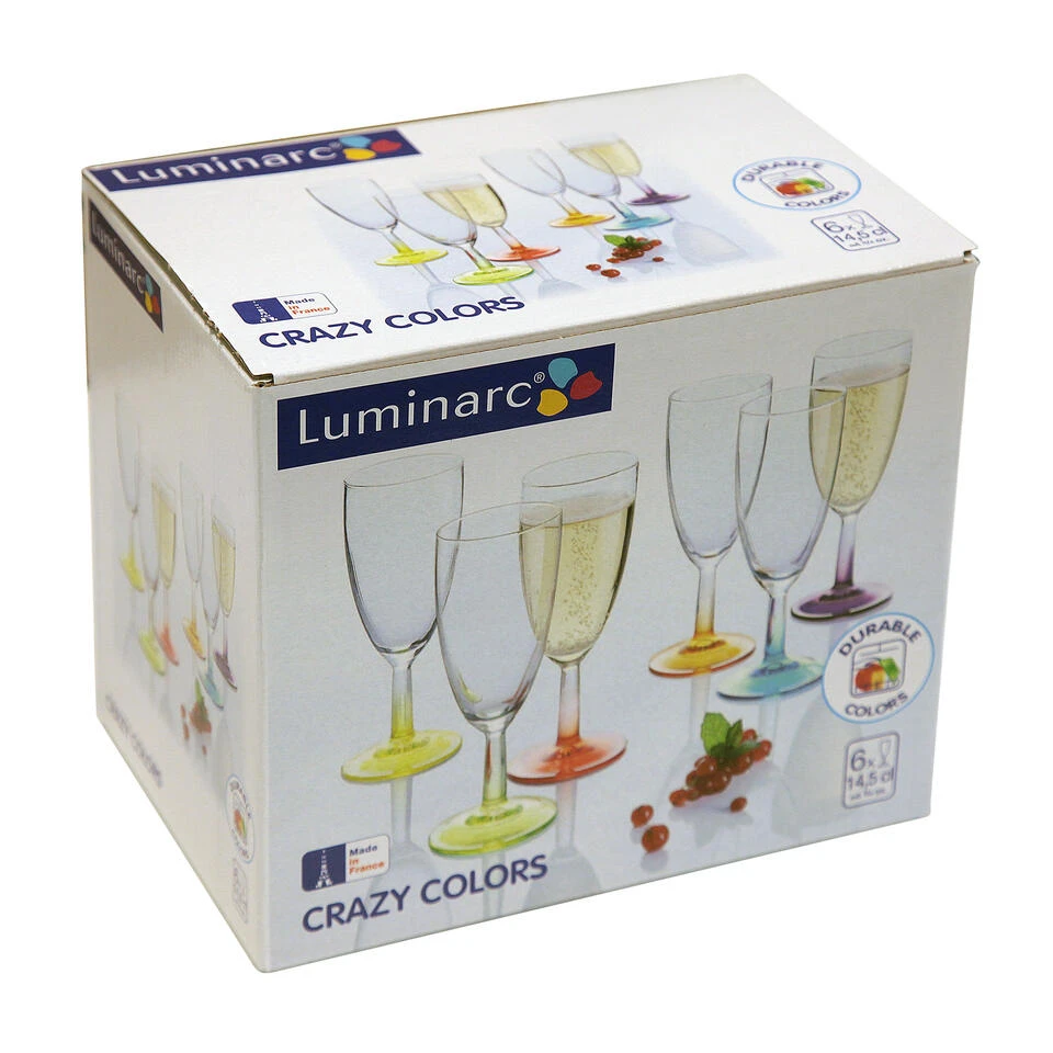 Arcoroc Champagneglazen - 6 Stuks - Glas - 140 Ml - Afbeelding 2