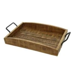 Decoris Dienblad - Mangohout - Met Handvaten - 54 X 30 Cm