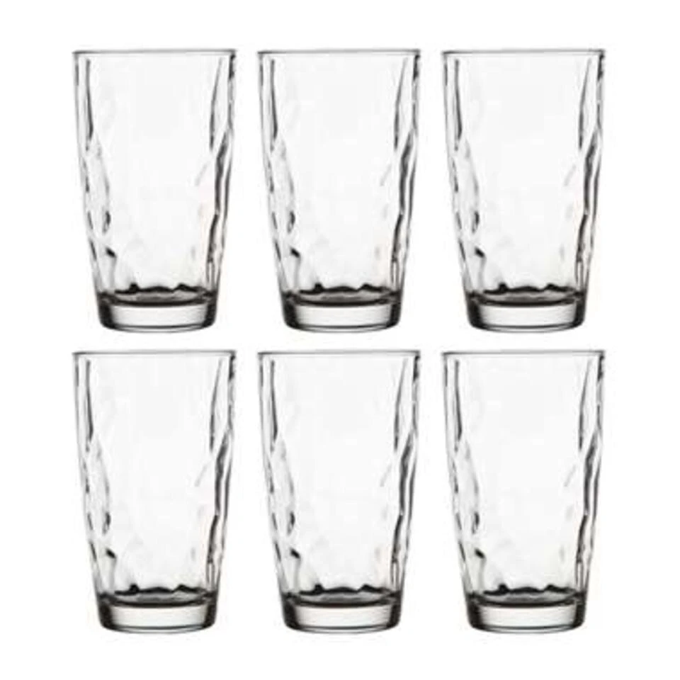Bormioli Rocco 6x Stuks Tumbler Waterglazen/sapglazen Diamond Dof 470 Ml