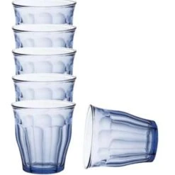 Duralex Drinkglazen Prisme - 6 Stuks - Blauw - Glas - 250 Ml
