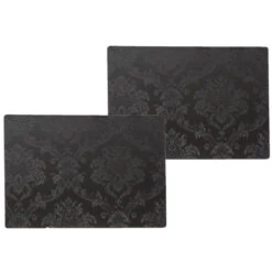 Wicotext Placemats - 4 Stuks - Amatista - Zwart - 43 X 30 Cm