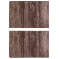 Merkloos Bellatio Design Placemats - 4 Stuks - Hout Patroon - 43 X 28 Cm