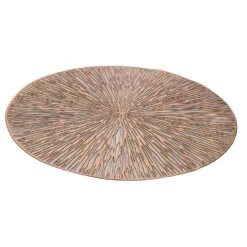 Merkloos Bellatio Design Placemats - 4 Stuks - Rond - Bronskleurig - 38 Cm