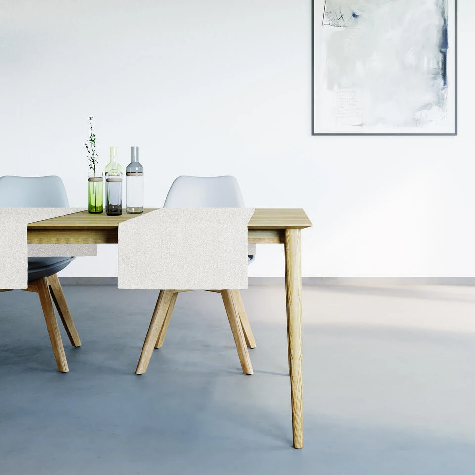 Mistral Home - Tafelloper Glitter Effect - 45x145 Cm - Ecru - Afbeelding 2