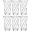 Bormioli Rocco Longdrinkglazen - 6 Stuks - Relief - Glas - 370 Ml