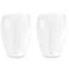 Merkloos Set Van 2x Dubbelwandige Thee/koffieglazen 350 Ml Transparant