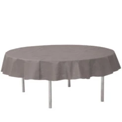 Grijs Rond Tafelkleed/tafellaken 240 Cm Non Woven Polypropyleen