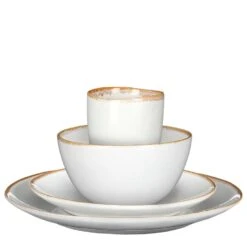 Mica Decorations Tabo Serviesset 4 Persoons Keramiek Wit