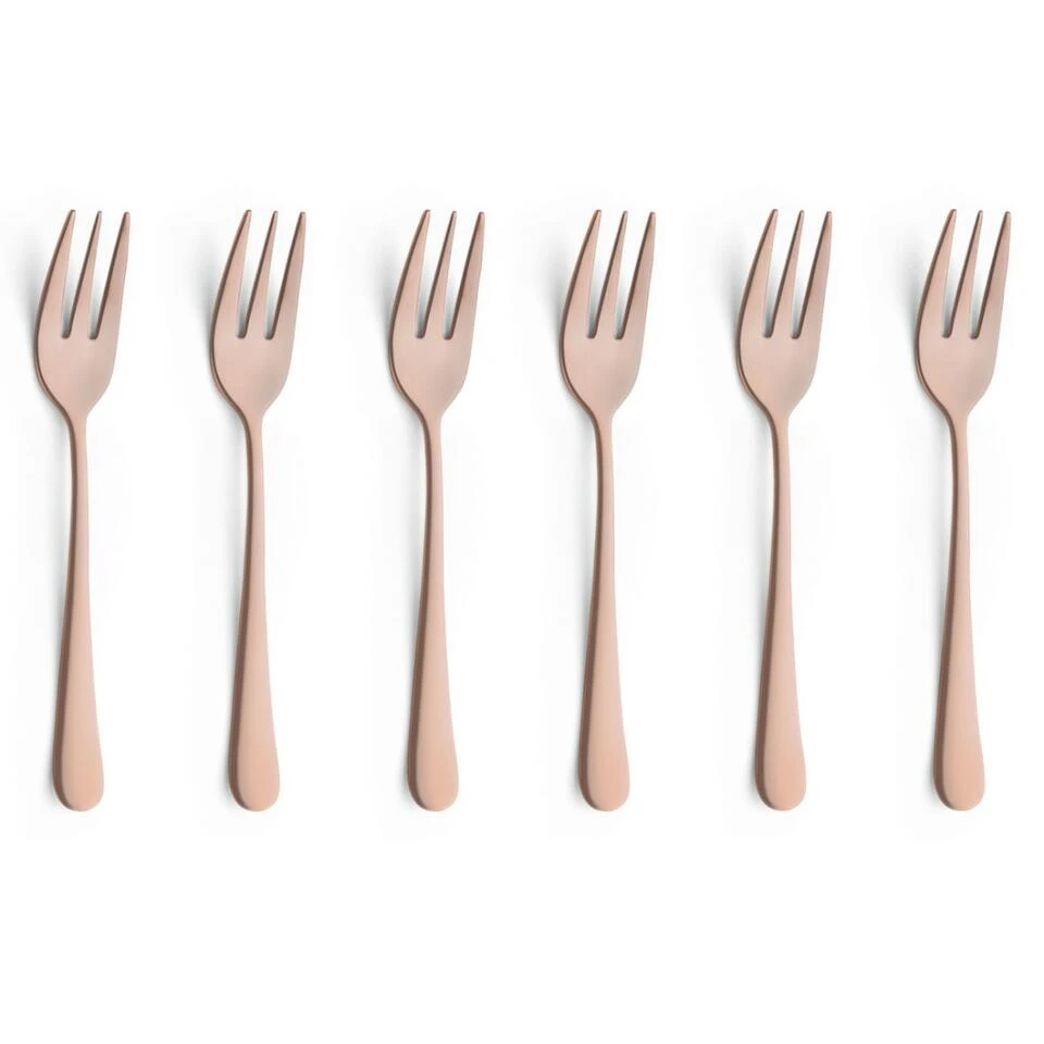 Amefa Austin Copper 6 Gebaksvorkjes