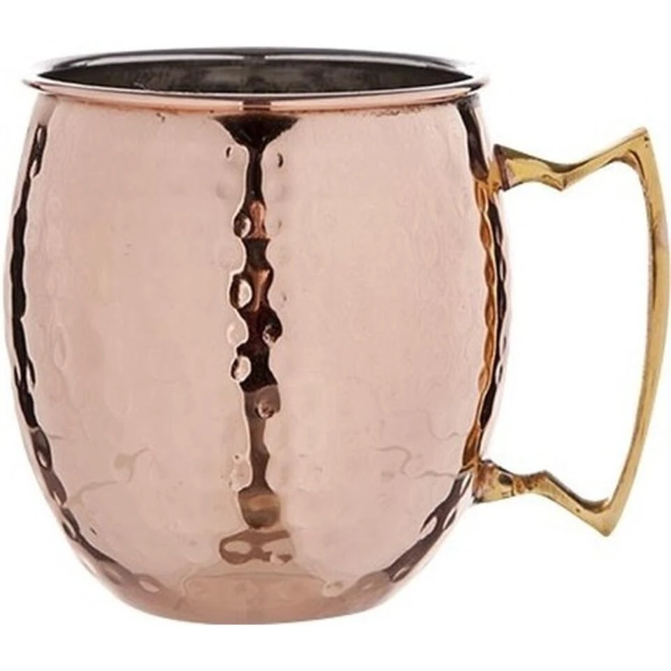 Cosy & Trendy Cocktailglazen Moscow Mule - Gehamerd Koper - 450 Ml