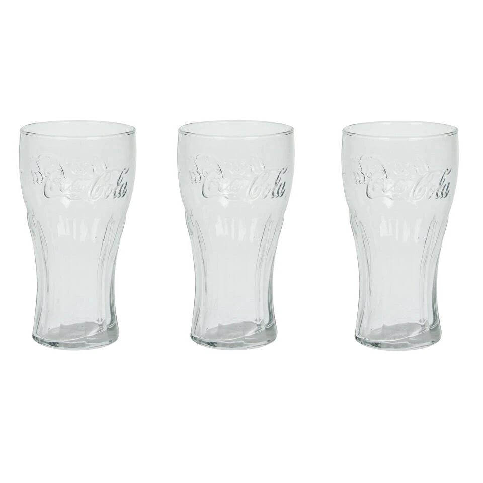 Merkloos Luminarc Drinkglazen Coca Cola - 3 Stuks - 370 Ml