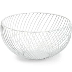 Zeller Fruitschaal - Wit - Metaal - 26 Cm