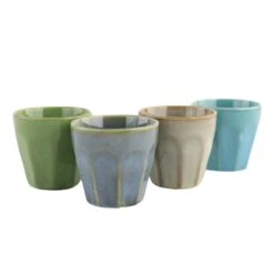 OTIX Espressokopjes Set Van 4 Porselein Hittebestendig 90ml Rond Espresso