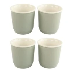 Orange85 Espressokopjes 4 Stuks Mintgroen 90 Ml Porselein