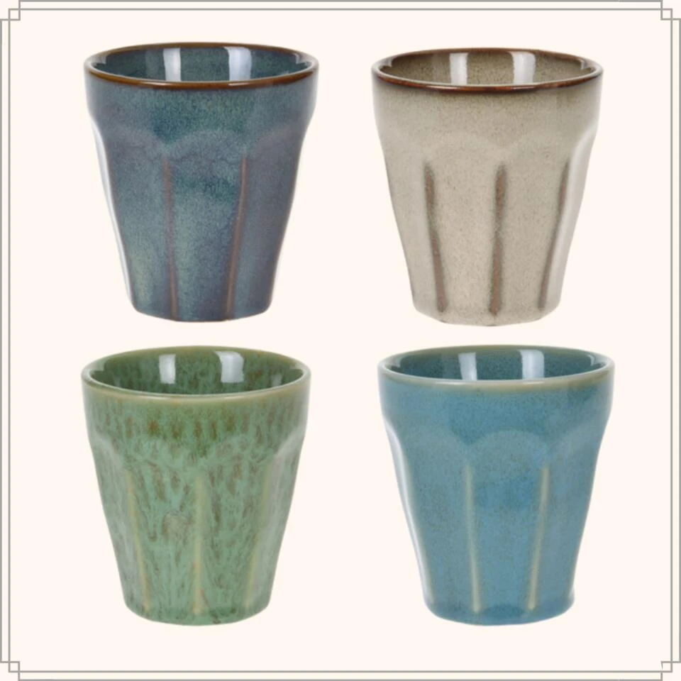 OTIX Cappuccino Kopjes 4 Stuks 250 Ml Porselein Hittebestendig Keuken - Afbeelding 2