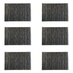 Orange85 Placemat Set Van 6 Donkergrijs 30x45 Cm Kunststof