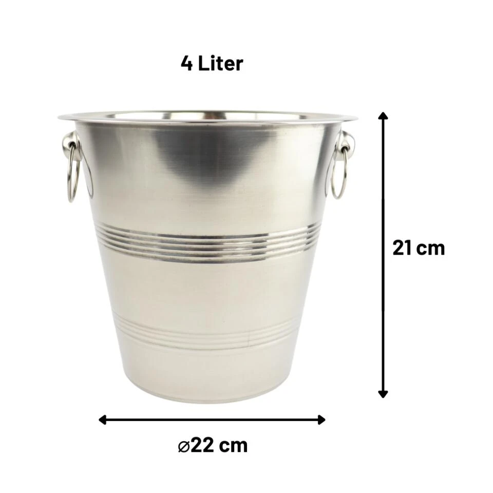 Orange85 Champagnekoeler Wijnkoeler RVS 4 Liter Luxe - Afbeelding 4