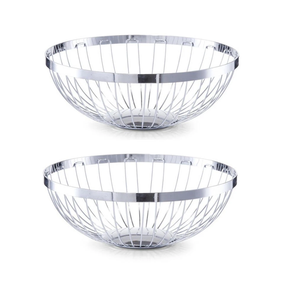 Zeller Fruitschaal - Metaal - Zilverkleurig - Rond - 26 Cm - Afbeelding 2