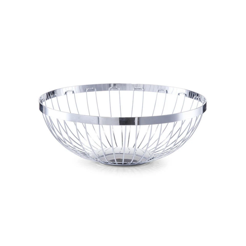 Zeller Fruitschaal - Metaal - Zilverkleurig - Rond - 26 Cm