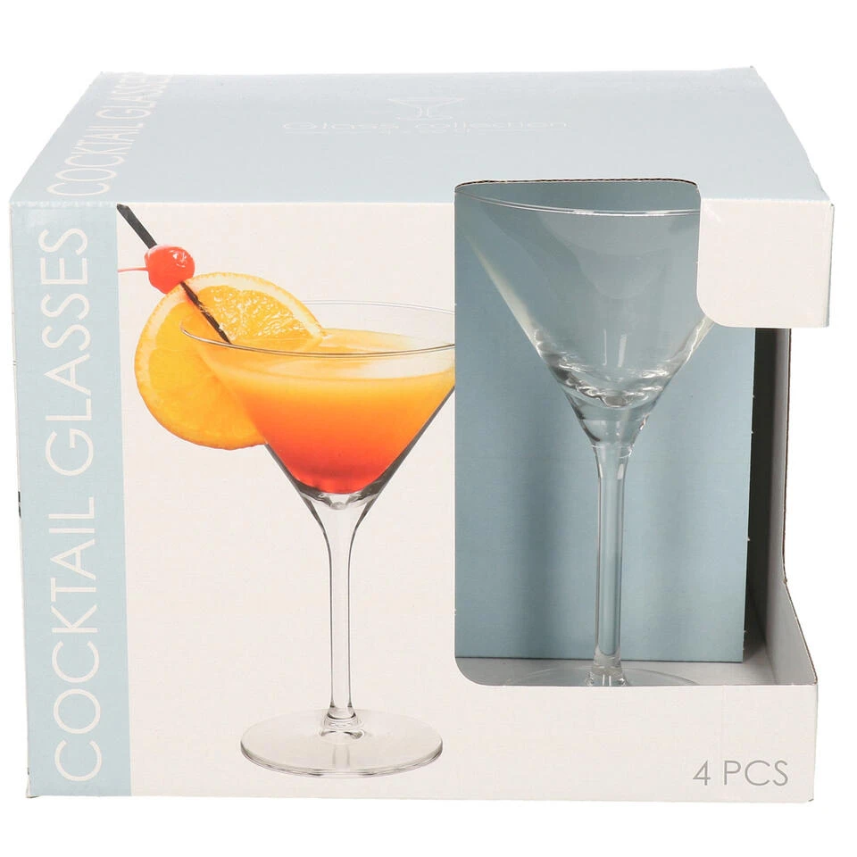 Merkloos Cocktailglazen - 4 Stuks - Glas - 260 Ml - Afbeelding 3