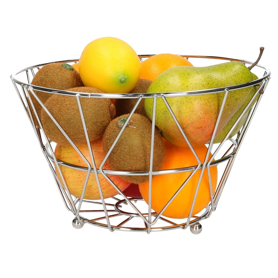 Arte R Fruitmand - Zilverkleurig - Metaal - Rond - 24 Cm - Afbeelding 2