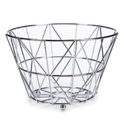 Arte R Fruitmand - Zilverkleurig - Metaal - Rond - 24 Cm