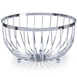 Arte R Fruitmand - Zilverkleurig - Metaal - Rond - 25 Cm