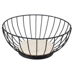 Svenska Living Fruitmand - Zwart - Metaal - Rond - 28 Cm