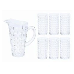 Orange85 Karaf Met Glazen Voor Water 6 Stuks Kristal
