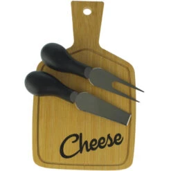 Orange85 Kaasplank Met Messen Bamboe Set 3 Stuks