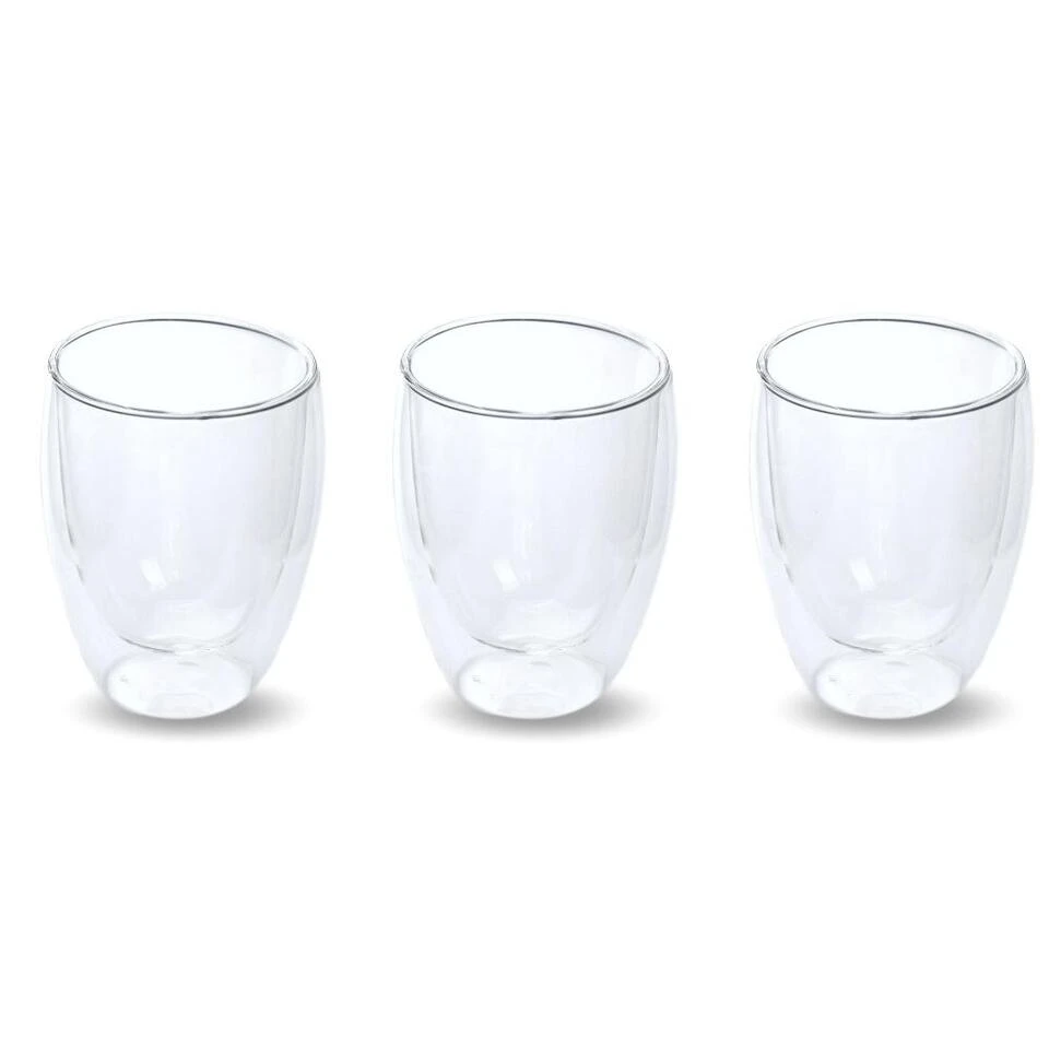 Orange85 Dubbelwandige Koffieglazen Theeglazen Set 6 Stuks Doorzichtig 180ml - Afbeelding 3