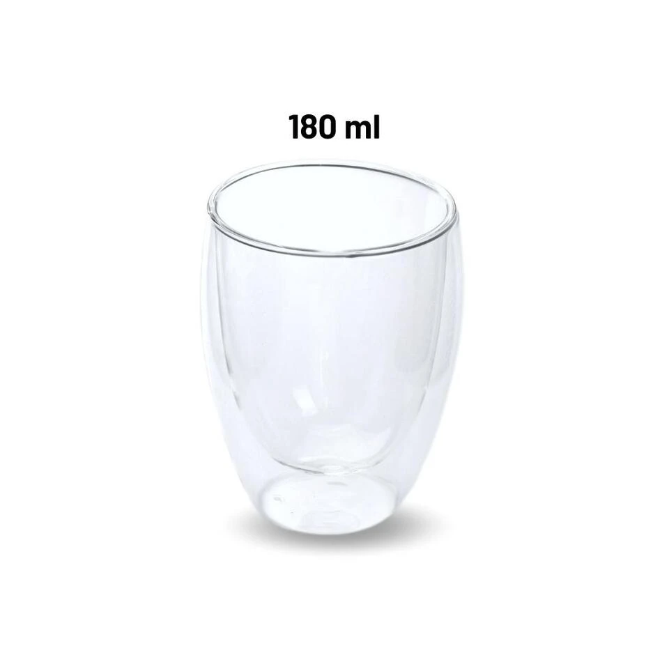 Orange85 Dubbelwandige Koffieglazen Theeglazen Set 6 Stuks Doorzichtig 180ml - Afbeelding 4