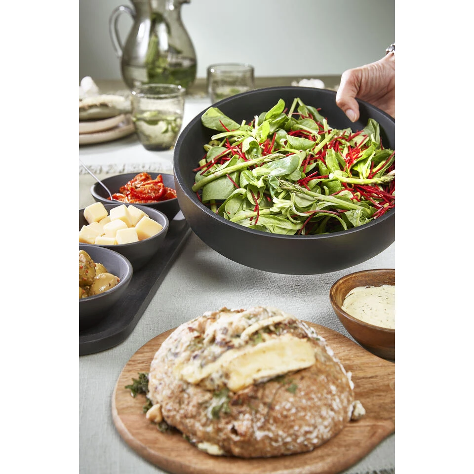 Mica Decorations Tomar Schaal - H6 X Ø26 Cm - Mangohout - Zwart - Afbeelding 4