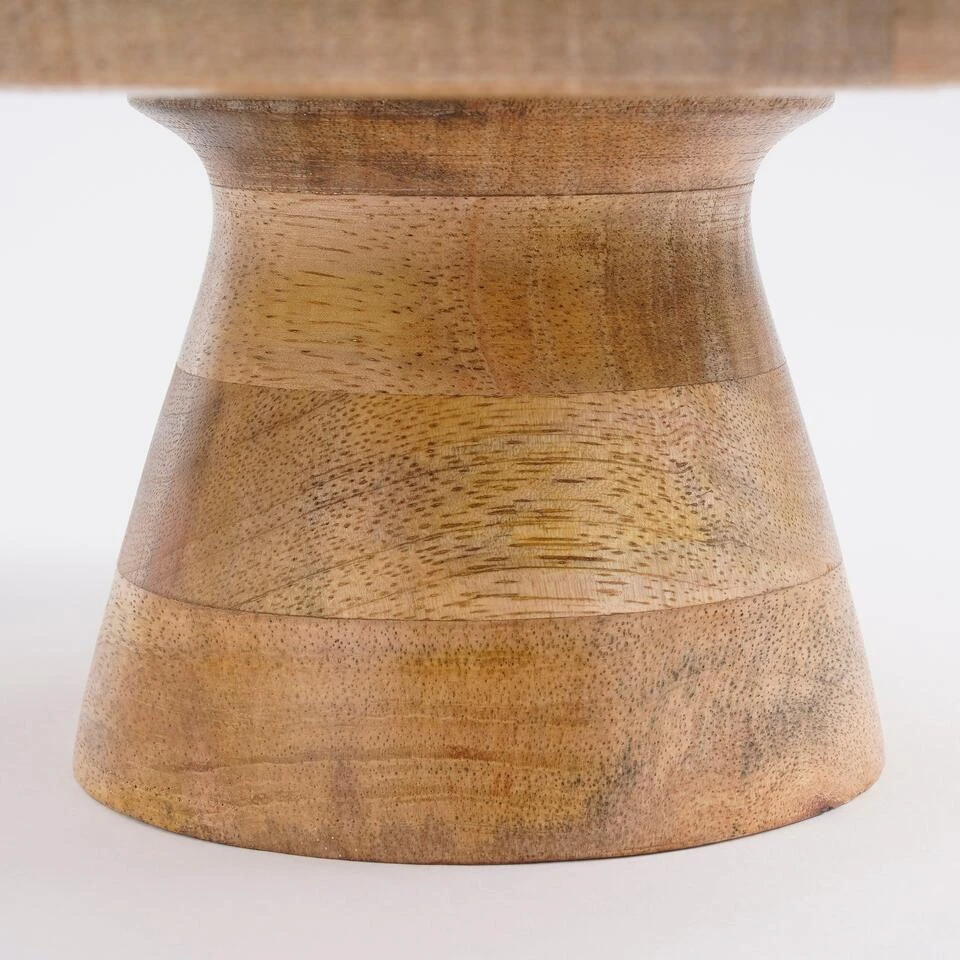 Mica Decorations Tallo Taartplateau - H10 X Ø30 Cm - Lichtbruin - Afbeelding 3