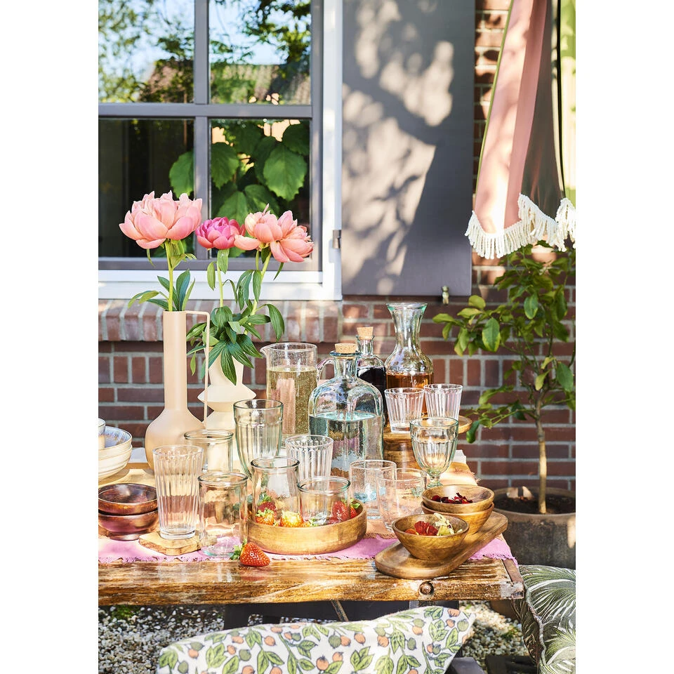 Mica Decorations Tallo Taartplateau - H10 X Ø30 Cm - Lichtbruin - Afbeelding 4