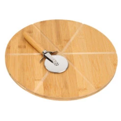 Kesper Serveerplank - Bamboe - Met Pizzasnijder - 32 Cm