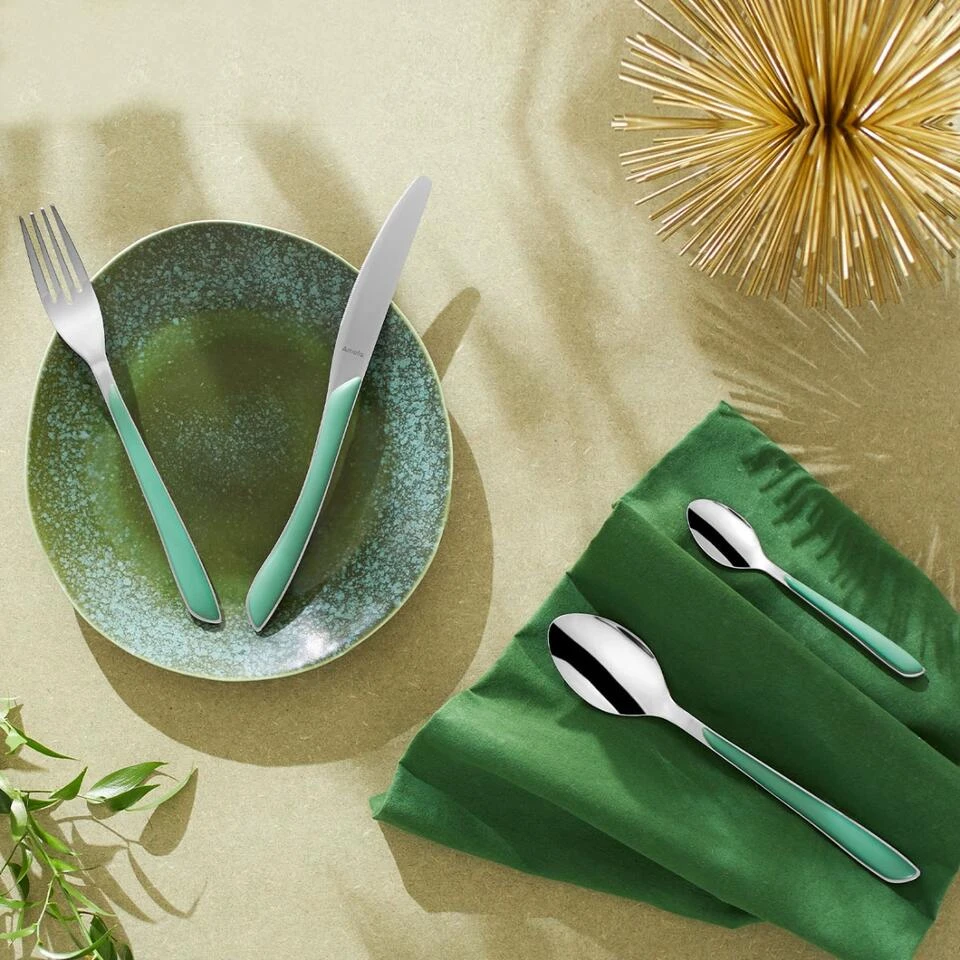 Amefa Eclat Groen Bestek - Set Van 24 - Afbeelding 3