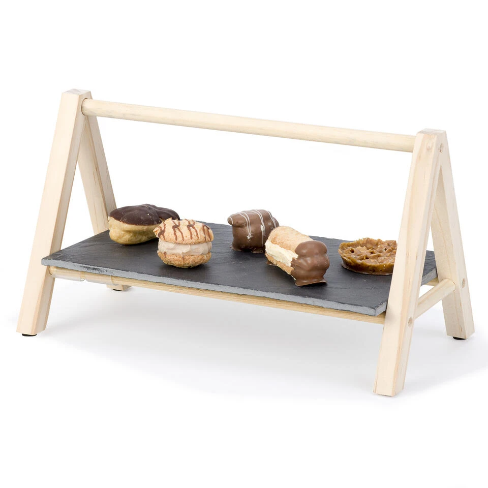 Etagere 1-laags Rechthoekig 29 X 19 X 14 Cm Van Leisteen - Afbeelding 2