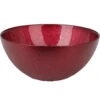 Merkloos Decoratie Schaal/fruitschaal - Glas Rond - Rood - D28 X H11,5 Cm