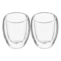 Secret De Gourmet Espressokopjes - 2st - Dubbelwandig Glas - 70 Ml
