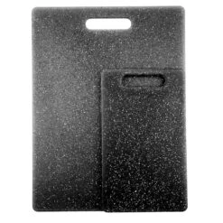 Orange85 Snijplankenset Hakbord 2 Stuks Zwart 25x15x0.8 Cm Steenlook