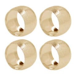 QUVIO Servetringen - Set Van 4 - Goud