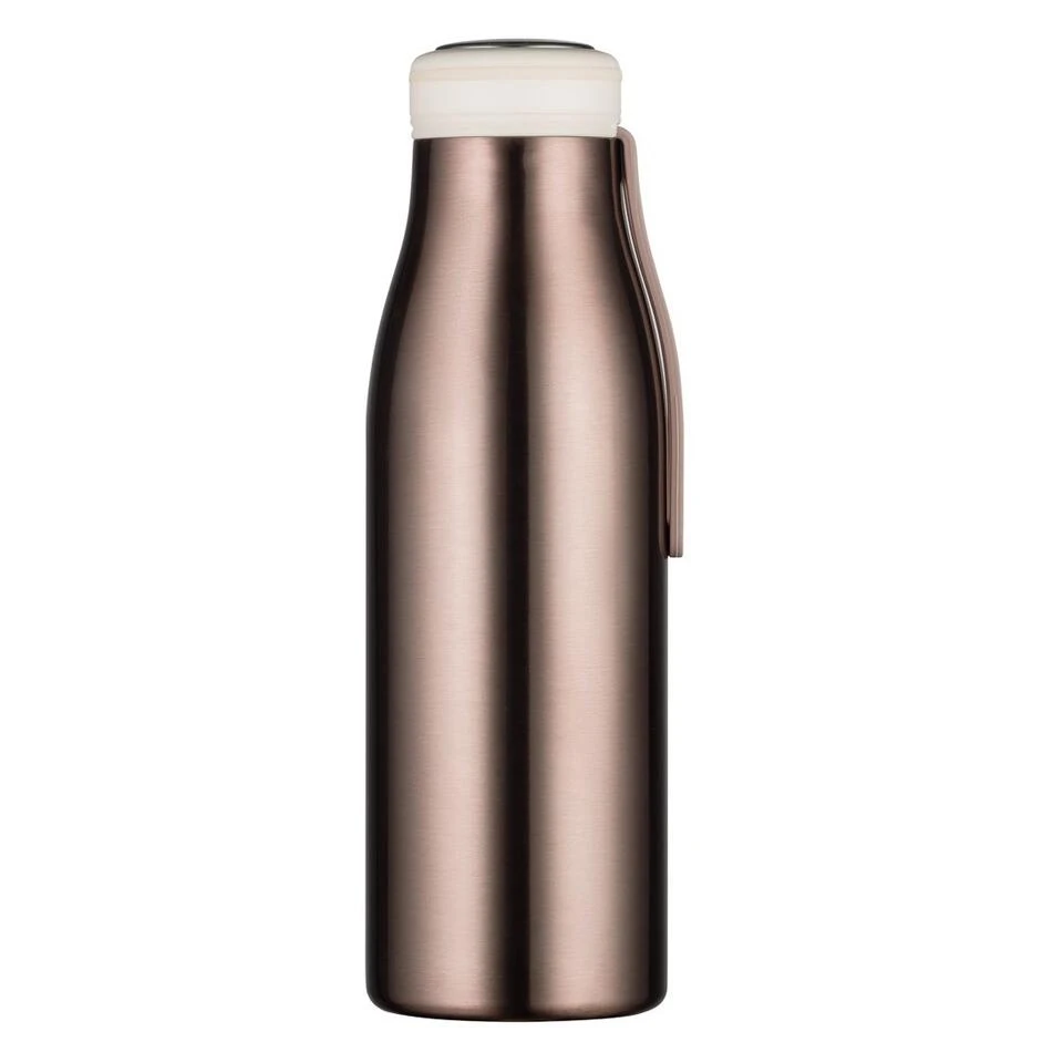 Ecoffee Cup Warm/Koud Dubbelwandig Thermosfles - 500 Ml - Roze Metalic