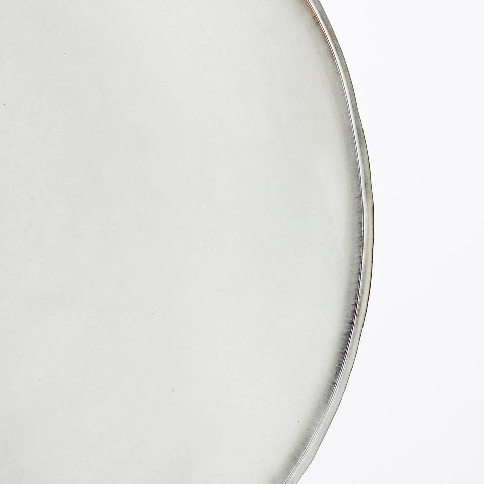 Mica Decorations Tabo Ovaal Bord - L31 X B18 X H3 Cm - Grijs - Afbeelding 2