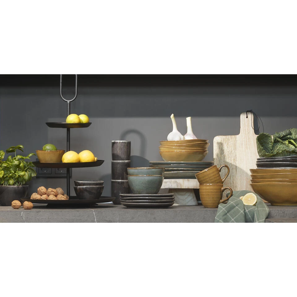 Mica Decorations Tabo Schaal - H7,5 X Ø23,5 Cm - Oker - Afbeelding 4