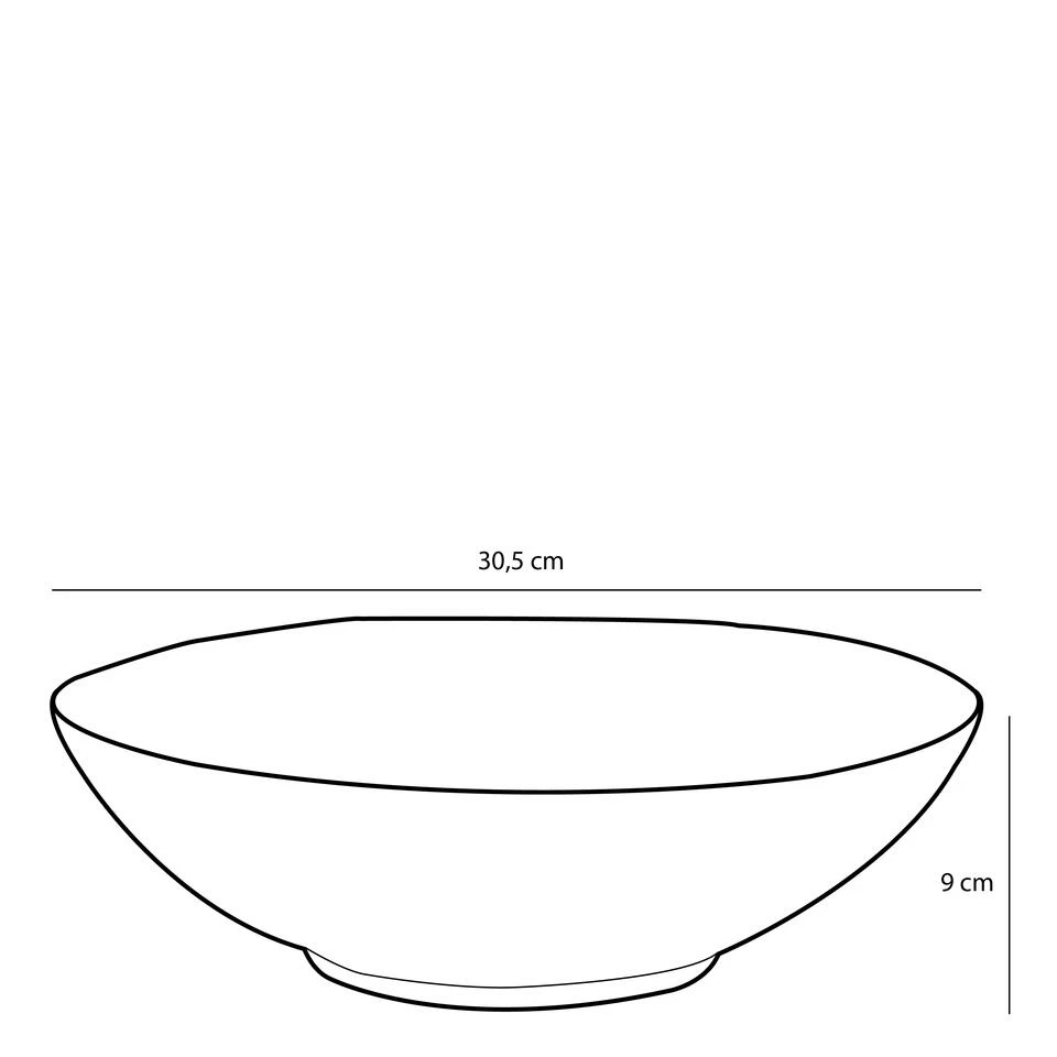 Mica Decorations Tabo Schaal - H9 X Ø30,5 Cm - Zwart - Afbeelding 4