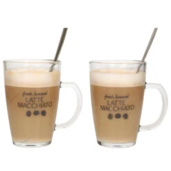 Excellent Houseware Latte Macchiato - 2 St - Glazen Incl. Lepels - 300 Ml
