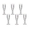 Vivalto - Champagneglazen - 6x - Kristal Look - Gouden Rand - 330 Ml
