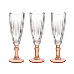 Vivalto - Champagneglazen Exotic Collection Set 6x Op Oranje Voet 170ml