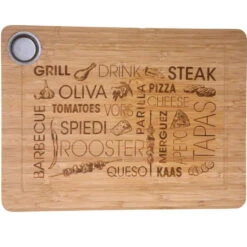 Secret De Gourmet Serveerplank - Bamboe - Tapas - 38 X 28 Cm